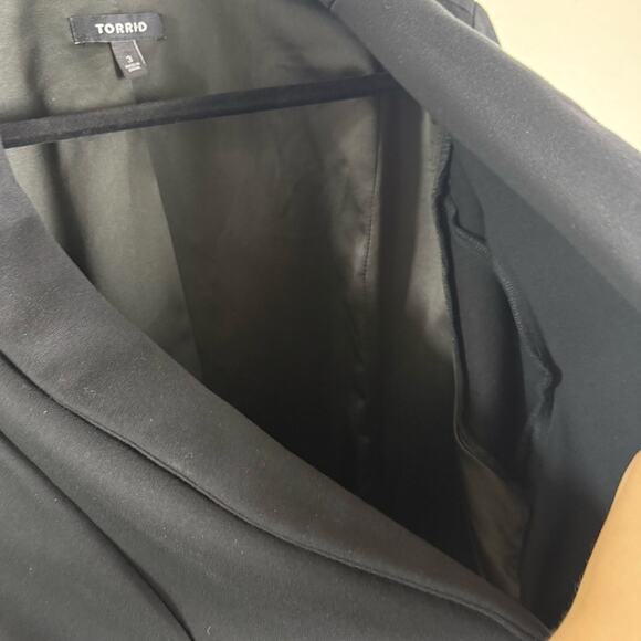 Torrid Black Ponte Blazer 3X 13140820 3/4 Sleeve Single Button - Picture 3 of 13